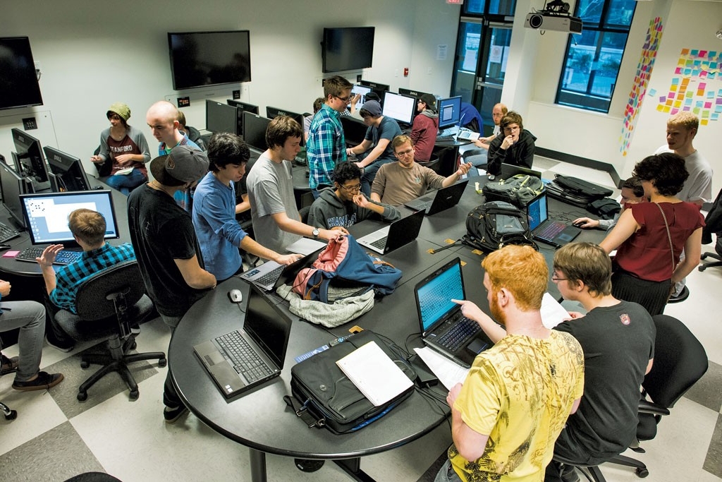 Game design classroom at Champlain College